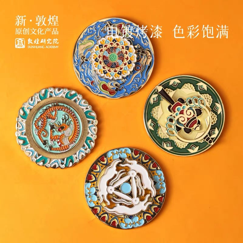 敦煌研究院 |金属旋转冰箱贴 好运莲莲