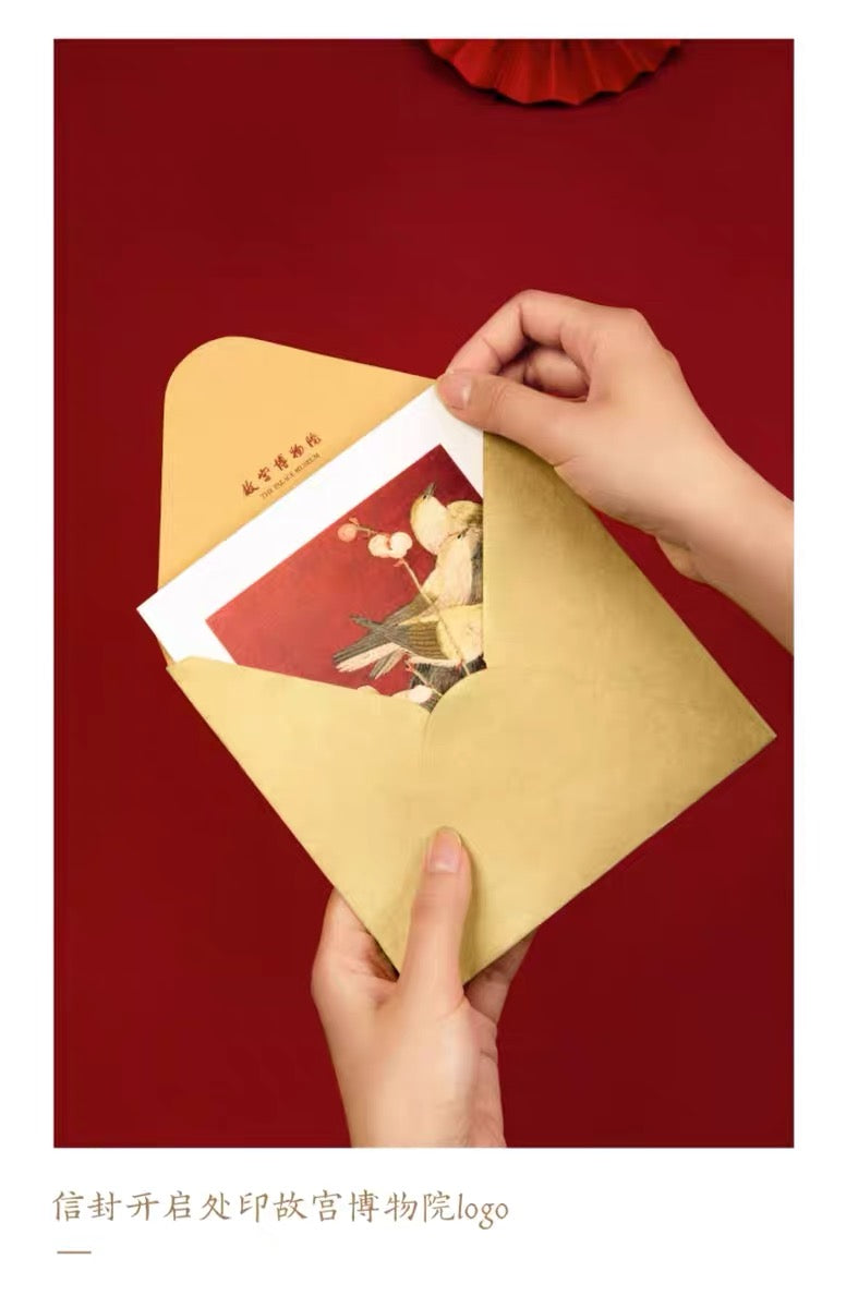 故宫文创|故宫织绣纹样 贺卡系列:春暖花开