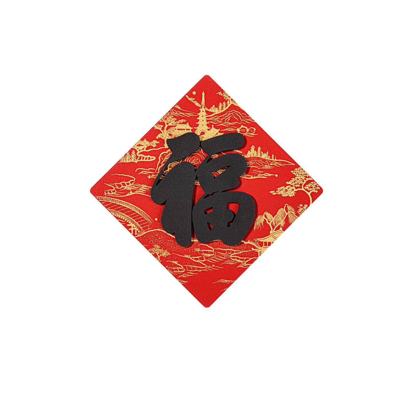 故宫文创|五福冰箱贴:康熙御笔 花开似锦 福字冰箱贴