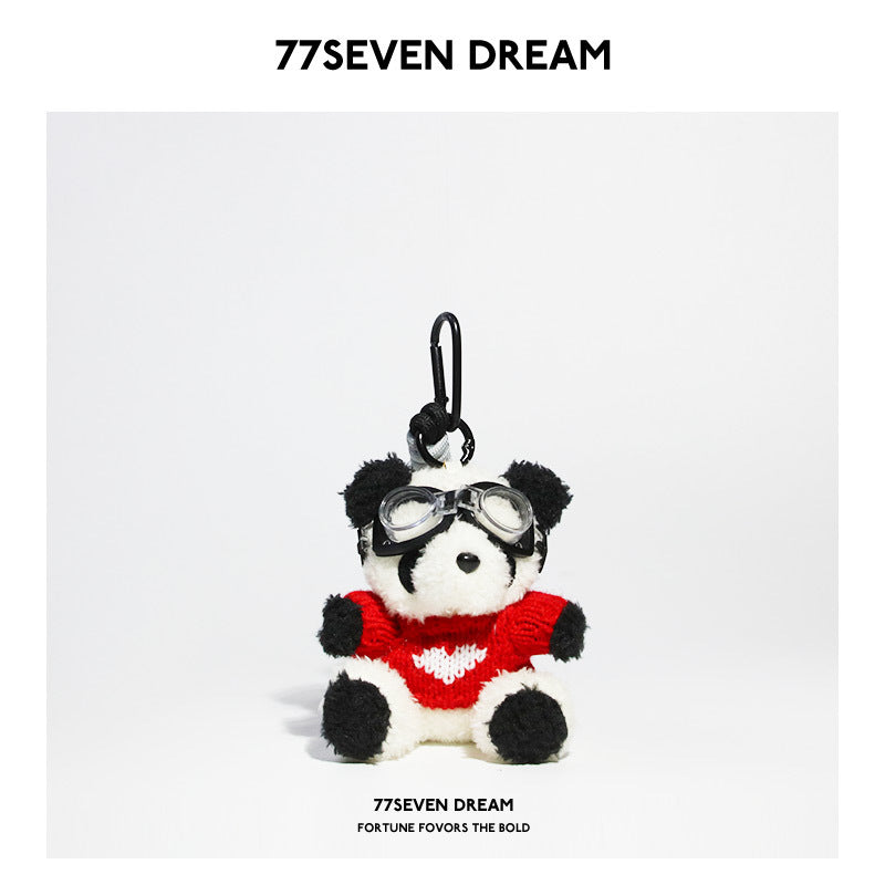 玩偶｜挂件｜钥匙链：太空镜红色爱心小熊