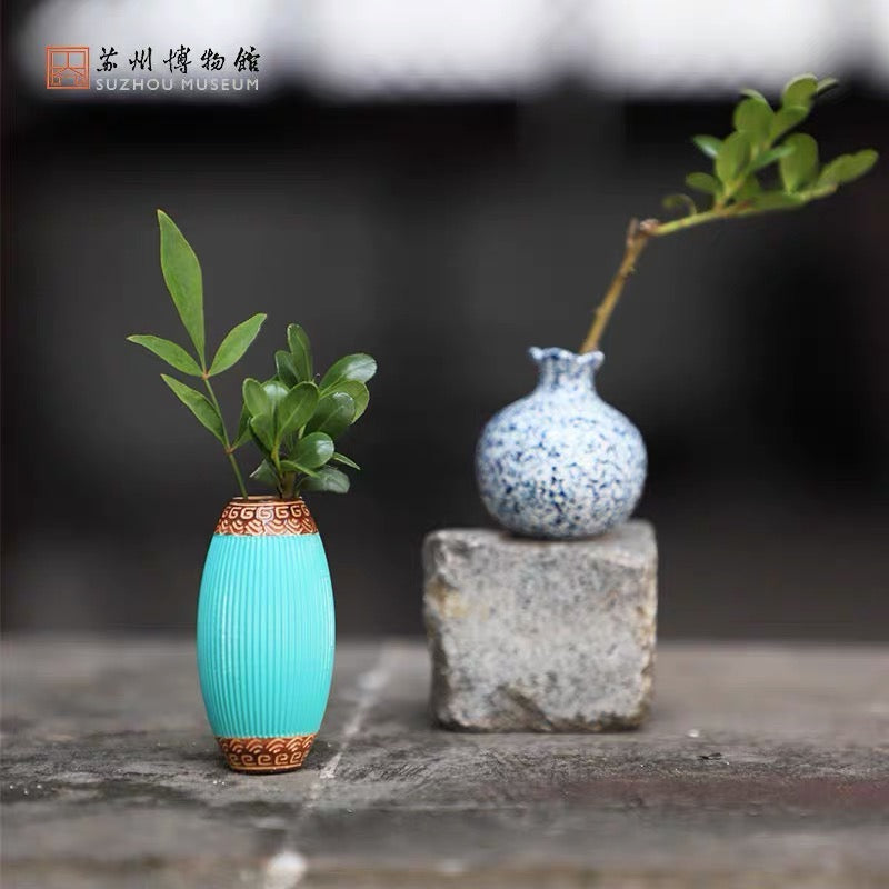 苏州博物馆 | 陶冶之珍 冷瓷 古窑器釉花器 冰箱贴套装4个