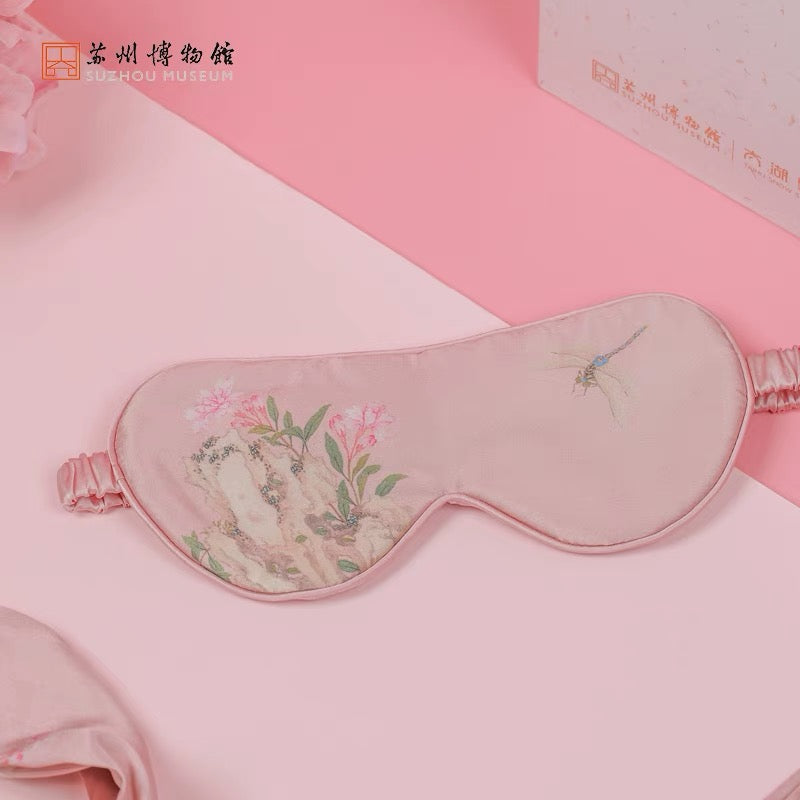 苏州博物馆｜太湖雪联名款 桑蚕丝双面印花真丝 睡眠眼罩